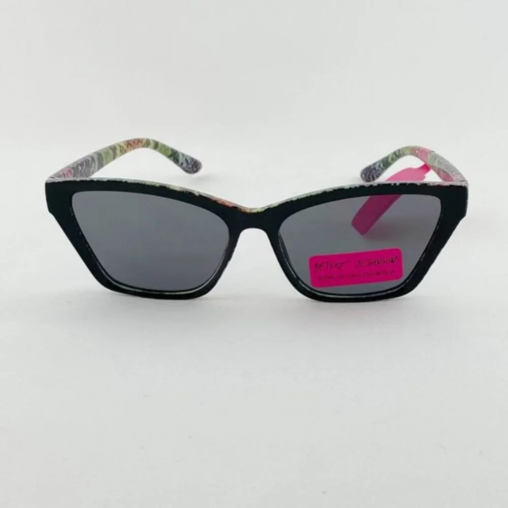 Betsey Johnson Black Rainbow Snake Sunglasses